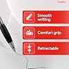 STAPLES Retractable Ballpoint Pens, Medium Point 1.0mm, Black Ink, 12 Pack Comfortable, SmoothWriting Pens for Everyday Office Use