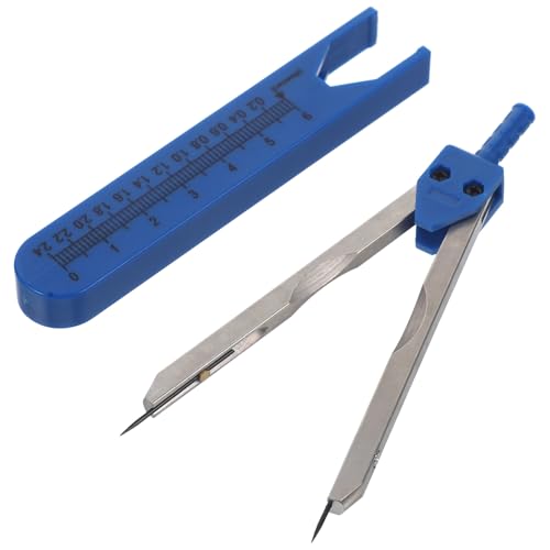 GANAZONO Electrocardiogram Divider Caliper Measuring Tool for Doctors Nurses Medical Use Blue Metal with Screw-mount Design Long Lifespan Accurate Ekg Wave Section Measurement