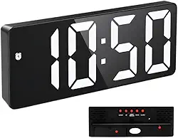 Relógio Digital Led Despertador Alarme de Mesa Brilho Ajustável Visor 12/24h Alimentação USB Para Casa Quarto Escritório Premium (Cores variadas)