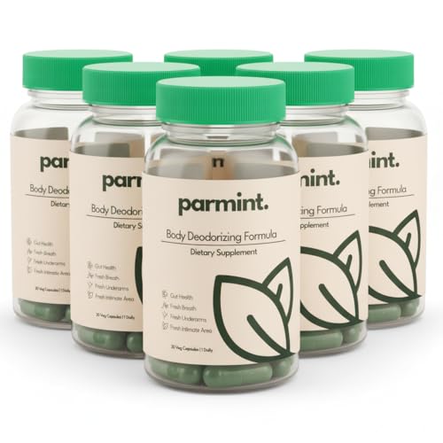 Whole Body Natural Deodorizing Supplement Vegan & Organic Internal Freshness Capsules for Underarms Odor Bad Breath Old People Smell Feet Odor Gluten Free 30 Capsules 1 Daily (6-Month Supply)