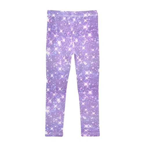 KLL Purple Glitter Texture Background Little Girls Athletic Leggings Fashion Full Length Lounge Pants Sports2