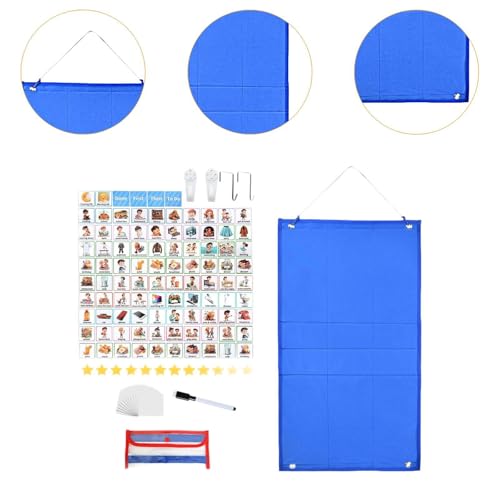 Almencla Cronograma visual para crianças, quadro de cronograma diário, materiais de aprendizagem, pl