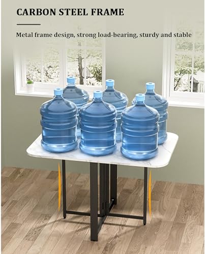 Folding Dining Table Set, Dining Room Table,Drop Leaf Extendable Versatile Table Space Saving,Kitchen, Dining Room Table (Black 4 stools) 5 Folding Dining Table Set, Dining Room Table,Drop Leaf Extendable Versatile Table Space Saving,Kitchen, Dining Room Table (Black 4 stools) - Image 5