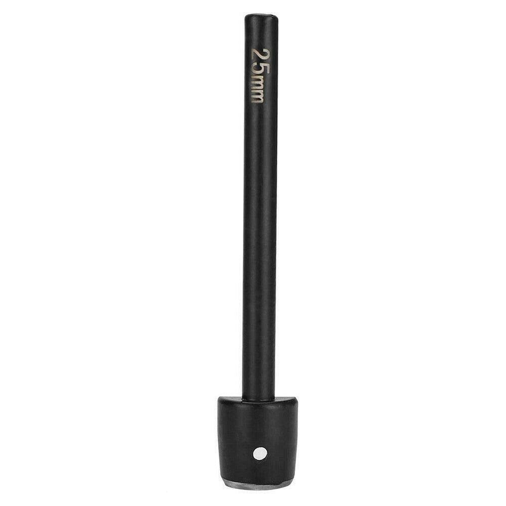 Tooldo Black Leather Hole Punch, Leather Craft Half Round Cutter Punch Strap Tools Belt Wallet End 25Mm