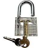 Clear Acrylic Practice Training Padlock for Cabinet, Toolbox & Storage Door