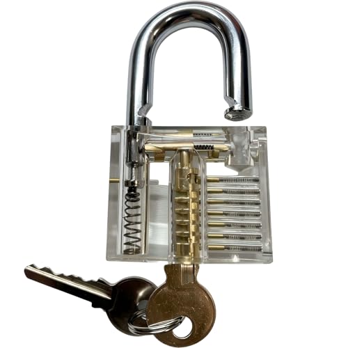 Transparent Padlock, Teaching Practice Lock, Made of Acrylic Material. Comes