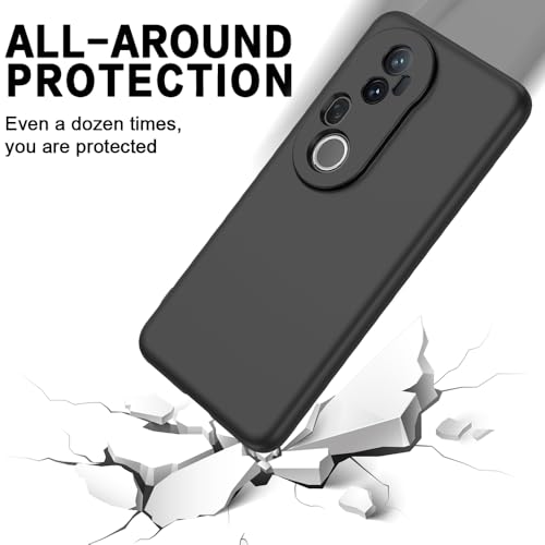 Image of Back Cover for Vivo T4 Ultra 5G | Full Camera Protection | Premium Liquid Silicon Case | Flexible Bumper Case for Vivo T4 Ultra 5G (Black)