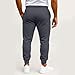 Mens Cargo Sweatpants Fashion Elastic Waist Pants with Pockets Casual Baggy Drawstring Jogger Work Travel Pants（3-Dark Gray,Large