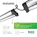 Sunco Lighting 8 Pack Industrial LED Shop Light, 4 FT, Linkable Integrated Fixture, 40W=260W, 5000K Daylight, 4000 LM, Surface + Suspension Mount, Pull Chain, Utility Light, Garage- Energy Star