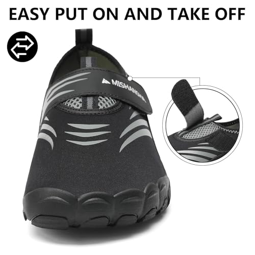 Image of Mishansha Womens Mens Water Swim Shoes Wide Toe Box Barefoot Shoes US Size 5.5-13.5 Women / 3-11.5 Men