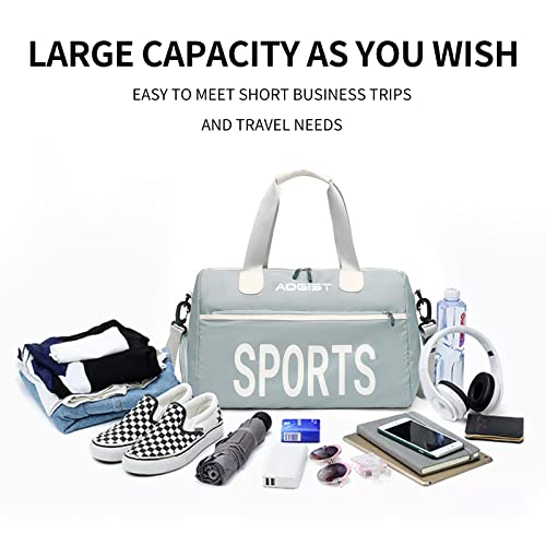 Sports Gym Bag With Wet Pocket & Shoes Compartment, Waterproof Shoulder Weekender Bag For Women And Men Swim Sports Travel Gym Bag Lightweight And Easy Carry On #TOP4