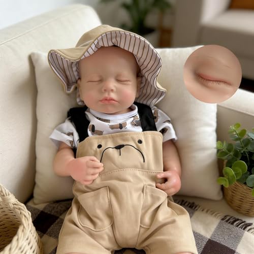 ROSHUAN Muñecas realistas de bebé Reborn de silicona de cuerpo completo de vinilo de 20 pulgadas, muñecas de bebé realistas de la vida real, muñecas recién nacidas, regalos de cumpleaños para niños a