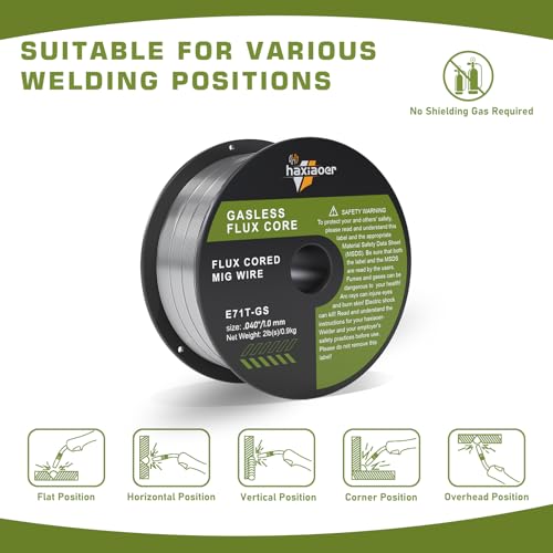 haxiaoer 1.0MM 1.0KG Flux Core Welding Wire 1 Pack,E71T-GS Gasless MIG Welding Wire Mild Steel for Reduced Splatter and Better Corrosion Resistance - Image 3