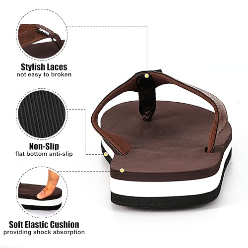 Flip-Flop for Men Sandals Casual Comfort Thong Sandals Canvas Strap Summer Outdoor Beach Slippers 8.5-122