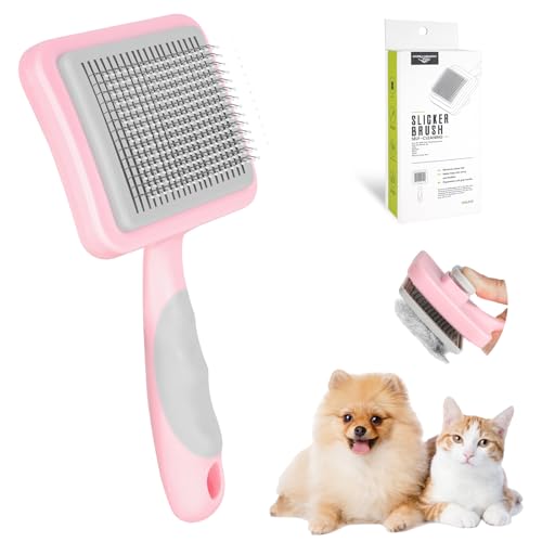 Spazzola autopulente slicker per gatti e cani