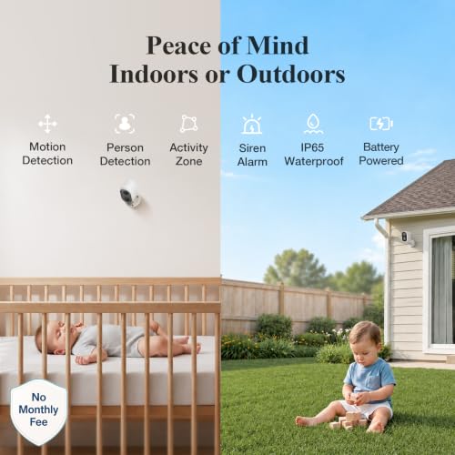 Image of Sense-U Smart Baby Camera, Motion & Sound Detection, Rechargeable Battery