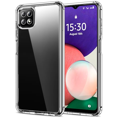 HOOMIL Crystal Clear Hülle für Samsung Galaxy A22 5G Nie Vergilbung Durchsichtig Handyhülle Stoßfest Schutzhülle - Transparent