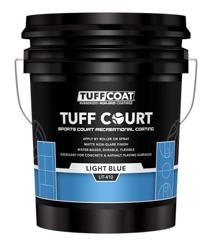 Image of Tuff Coat Tuff Court UT-410 5-Gl Light Blue Non-Skid Durable Sport Court Paint Coating for Pickleball, Tennis and Basketball Court