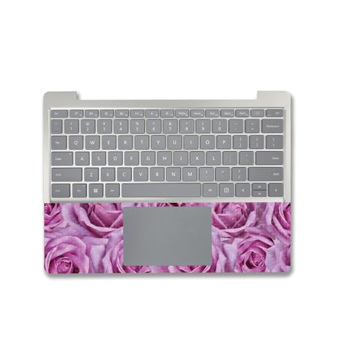 Image of MightySkins Carbon Fiber Skin Compatible with Microsoft Surface Laptop Go 3 (2023) Full Wrap Kit - Box of Roses | Protective, Durable Textured Carbon Fiber Finish | Made in The USA