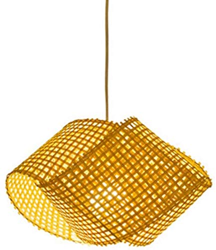 Éclairage de plafond suspension led en osier et bambou naturel