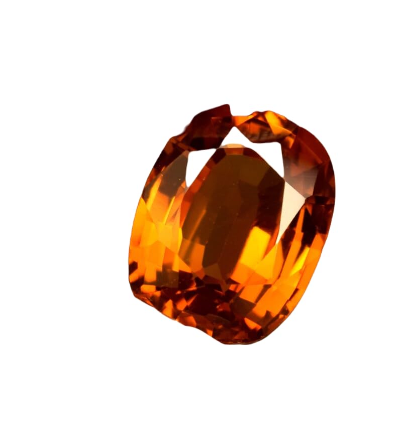 Saphir orange naturel à facettes pour fabriquer votre propre bague et collier