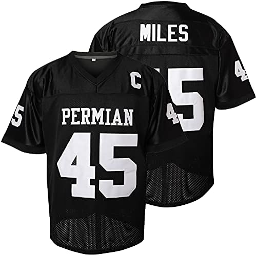 Boobie Miles Jersey, 45 Permian Friday Night Lights Football Jersey White Black S-XXXL