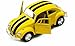 KiNSMART - 1967 Volkswagen Classic Beetle 5 Inch 1:32 Scale Die Cast Metal Model Toy Set Of 4 w/ Racing Strips