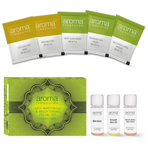 Image of Aroma treasures Skin whightening & brightening facial kit - for Dry skin