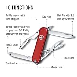 Victorinox Taschenmesser Rambler Klein (10 Funktionen, Phillips-Schraubendreher, Schere, Klinge, Nagelfeile) rot