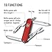 Victorinox Rambler Swiss Army Knife, Compact, 10 Functions, Swiss Made Pocket Knife with Magnetic Phillips Screwdriver, Scissors and Tweezers - Red
