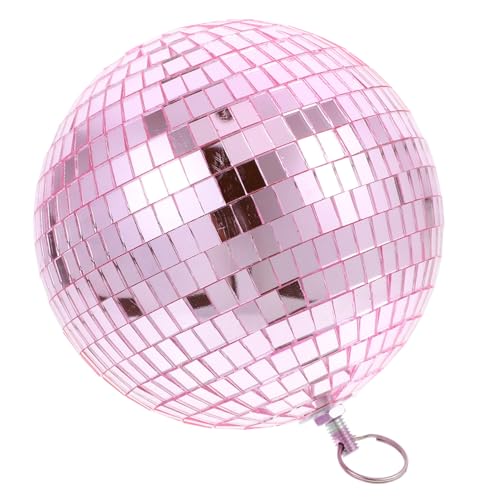 Bola espejada colgante decorativa rosa para fiestas, bodas, Navidad y karaoke, para decoración de hogar y ambiente festivo miniatura 1