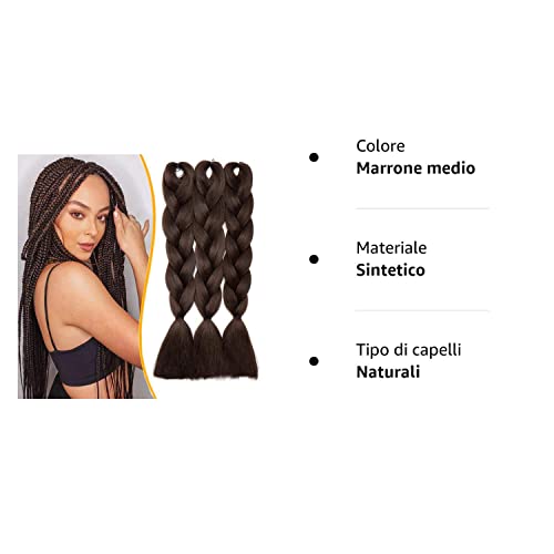Treccine Africane Extension 3 Pezzi Capelli Finti