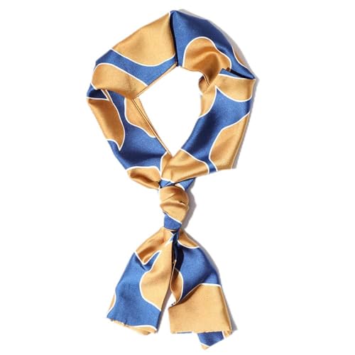 Foulard en soie costume mince et étroit style sauvage long