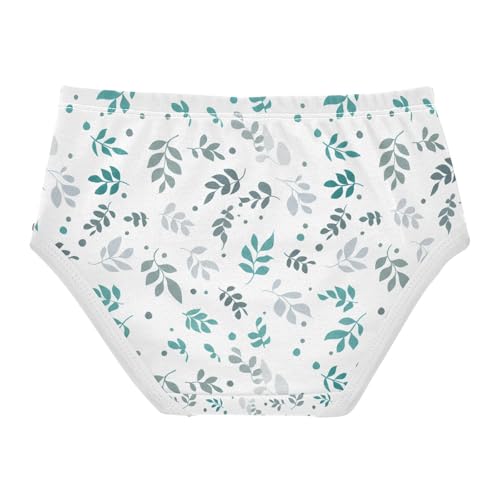 Leaves Teal Gray Toddler Girls's Underwear 2T 202c14472