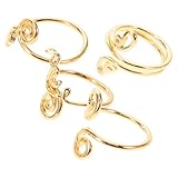 jojofuny Juego de 4 Anillos Pies para Mujeres en Verano, Ajustables y Cómodos, de Latón Dorado con Diseño Único Playa y Uso Diario