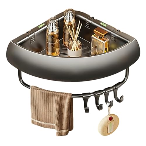 Organiseur triangulaire inoxydable et rangement de salle de bain d'angle sans perçage
