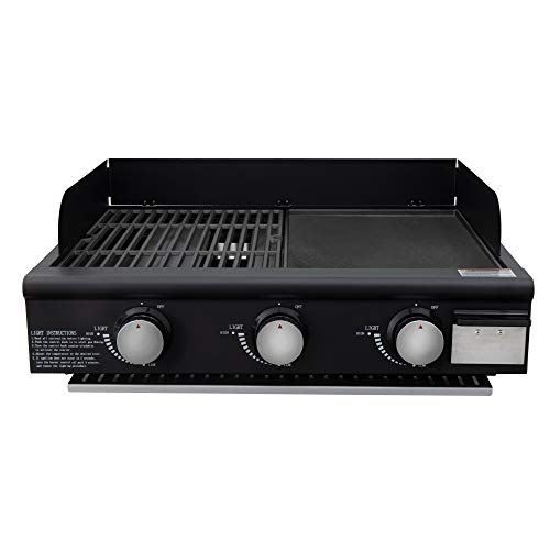 Recpro Rv Side-By-Side Griddle And Grill | 3-Burner Propane Gas Cooktop | Flat-Top Grill And Grates | Rv Grill… #TOP1