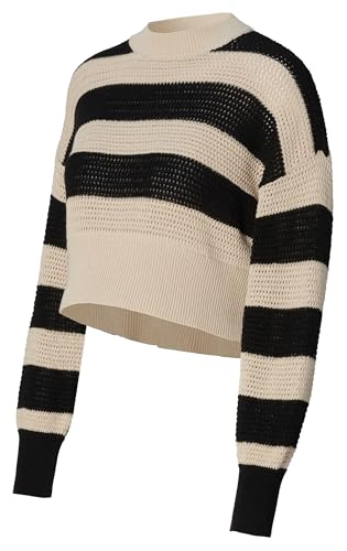 Noppies Damen Ilana Stripe Pullover, Black - P090, XL EU