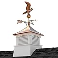 26" Square Coventry Vinyl Cupola with Eagle Weathervane by Good Directions