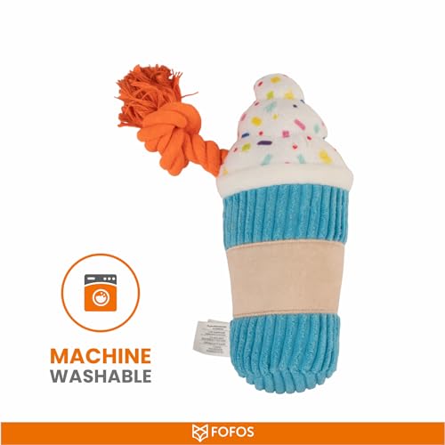 Image of BarkButler x Fofos Birthday Drink Plush - Soft & Squeaky Toys for Dogs, Dog Toys for Medium Dogs (0-20kgs) - Multicoloured