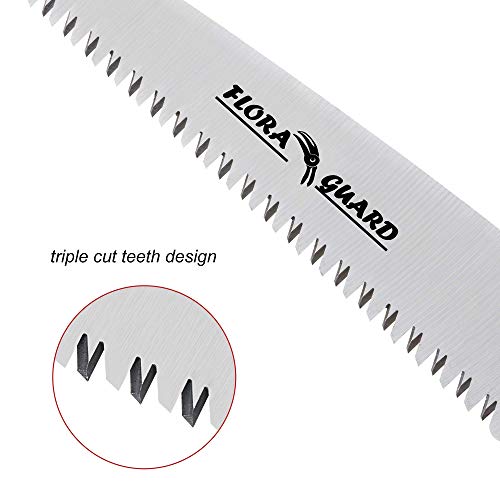 FLORA GUARD Folding Hand Saw, Camping/Pruning Saw with Rugged 7" Professional Folding Saw (Black) - Image 4