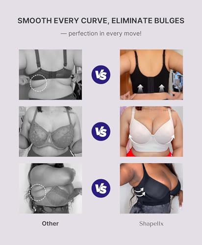 Image of SHAPELLX Back Smoothing Push Up Underwire Bra, Molded Cup Support Bra