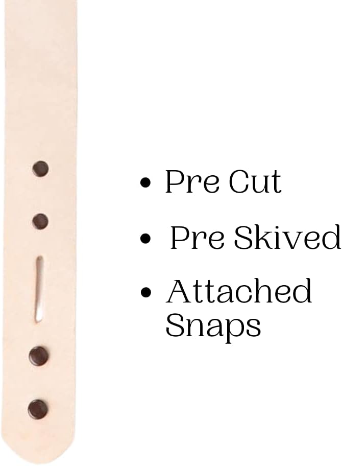 Tandy Leather Craft Belt Blanks - 1-1/2In x 48In 44538-00 Women or Mens Blank Veg Tan Strap kit, Repair Designer Crafts, & Toolining Work, E-book - Image 4