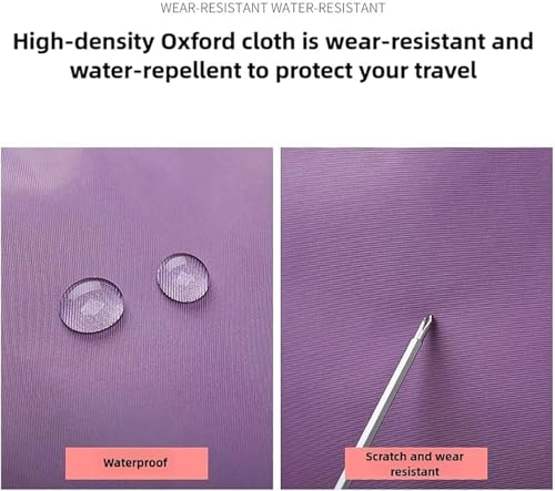 Rolling Duffle Bag with Wheels, Expandable Foldable Travel Duffel Bag, Lightweight Carry-On Luggage for Gym, Camping, Weekend Trips, Business Travel (Light purple)3