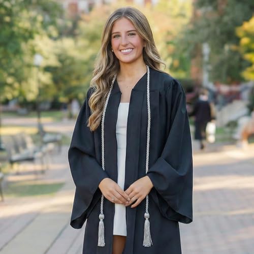 Image of GraduationMall Polyester Graduation Honor Cord 68 inch Grey