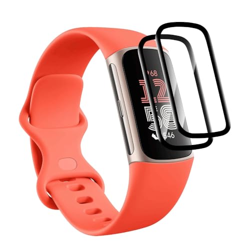 LAZIROy2023ŐVzFitbit Charge 6 p XN[یtB (2) PETfނ̗̍p 3DȖʃGbWtJo[tB  Sʕی ώw  ߗ Uh~ Fitbit Charge 6 یtB