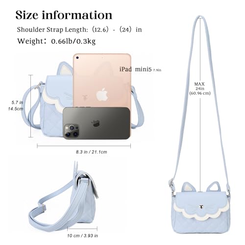 Image of Gladdon Teen Girls Crossbody Bag Cute Cat Wallet for Girl Birthday Gifts Purses