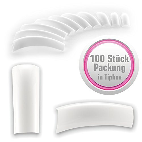 100 Stück French White Tips in der Aufbewahrungsbox - dünne Kontaktfläche, weiss, ABS-Qualität - 10x 10 Stück in den… – Bild 4