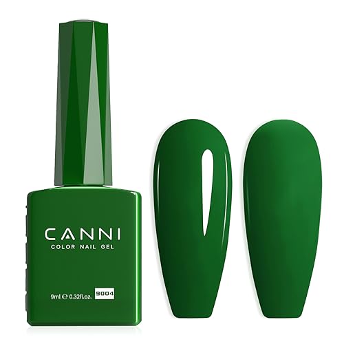 CANNI Esmaltes Semipermanentes de Uñas en Gel verde green Pintauñas Semipermanentes Apto Para Principiantes Manicura
