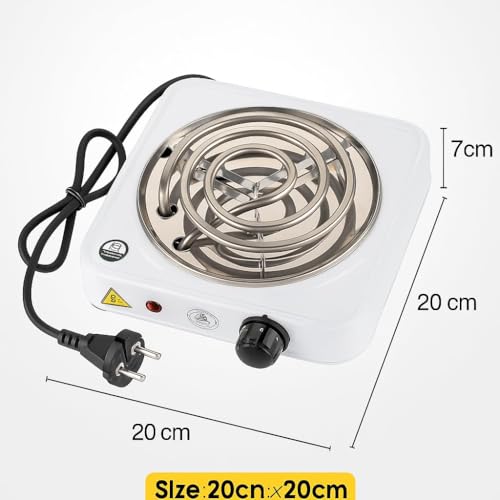 Image of Electric Coil 1000W Charcoal Burner | Multipurpose Mini Electric Hot Plate | Coal Burner | Small Charcoal Plate | Travel Coal Heater Sigdi for Home and Hostel (1000W-Variable)